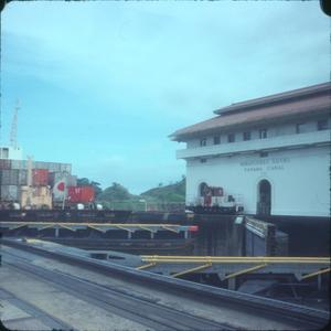 Primary view of object titled '[Miraflores Locks at the Panama Canal]'.