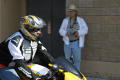 Photograph: [Team Ops rider at the second LSRFA pit-stop]