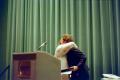 Photograph: [Joann Raskin hugging Trish Houck]