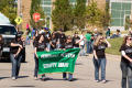 Photograph: [Sorority carrying banner in Homecoming Parade, 2007]