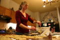 Photograph: [Julie McClellan making cookies]