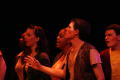 Photograph: [UNT Antigone ensemble actors speaking]