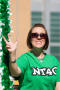 Photograph: [NT 40 member on float in UNT Homecoming Parade, 2007]