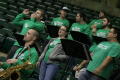 Photograph: [Pep Band in Super Pit stands]