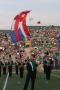 Photograph: [Color-guard flag throw at the UNT v Navy game]