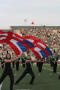 Photograph: [Color-guard using flags at the UNT v Navy game]