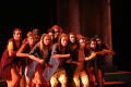 Photograph: [UNT Antigone actors in formation on stage]