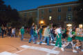 Photograph: [People passing Clark Hall in bonfire parade, 2007]