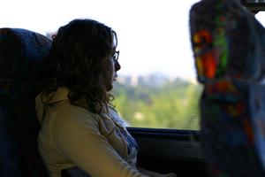 Primary view of object titled '[Alejandra Alba on Commuter Express]'.