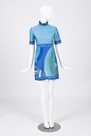 Primary view of object titled '“727 Braniff Place Blue Pant Collection” uniform'.