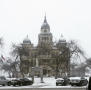 Photograph: [Denton Courthouse on the Square in the snow]