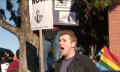 Thumbnail image of item number 1 in: '[Protester yelling after Rainbow Lounge raid]'.