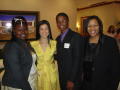 Photograph: [Lisa Ling with Cheylon Brown and students]
