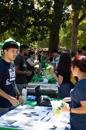 Primary view of object titled '[Student organization tables during Carnival event]'.