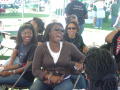 Photograph: [Delta Sigma Theta group at 2004 UNT Homecoming tailgate]