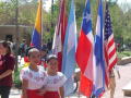Thumbnail image of item number 1 in: '[Two girls beside flags at 2008 Carnaval]'.