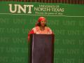 Photograph: [Cheylon Brown speaking at 2009 UNT Black History Month event]