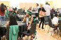 Photograph: [Tables and students after Multicultural Graduation Ceremony]