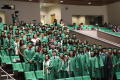 Photograph: [Graduates in stands at Multicultural Graduation Ceremony]