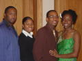Photograph: [Four people at 2005 Black History Month event]