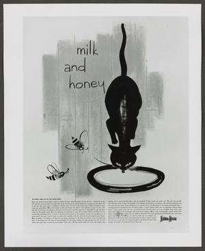 Primary view of object titled '[Milk and honey advertisement]'.