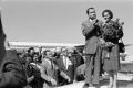 Photograph: [Richard and Pat Nixon speaking to Dallas crowd]