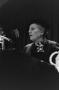 Photograph: [Pearl S. Buck speaking at SMU, 2]
