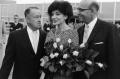 Photograph: [Maria Callas and two male escorts at Love Field]