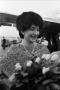 Photograph: [Maria Callas being presented with flowers]