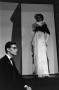 Photograph: [Yves Saint-Laurent and model on runway]