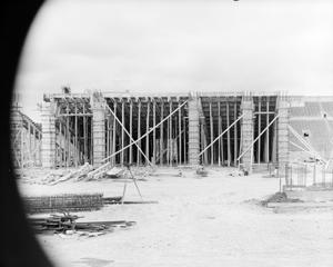 Primary view of object titled '[The Amon G. Carter stadium under construction]'.