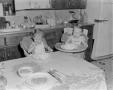 Photograph: [Photograph of Byrd IV and Pam as toddlers eating cakes]