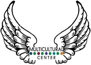Primary view of object titled '[Multicultural Center Angel Wings Logo]'.