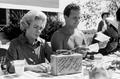 Photograph: [Alice Faye and Pat Boone eating together, 7]