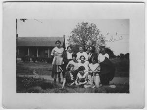 Primary view of object titled '[A group of ten school teachers]'.