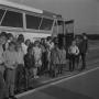 Photograph: [John DeLorean, Kelly and children with a bus, 2]