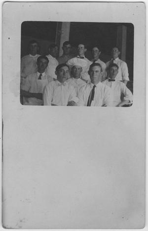 Primary view of object titled '[A group of eleven men]'.