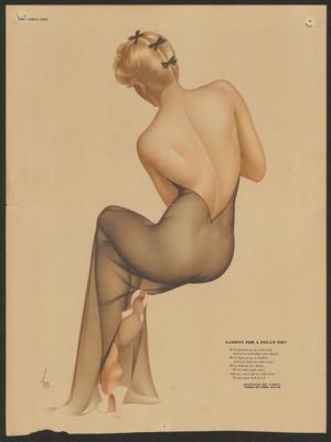 Primary view of object titled '[Esquire Magazine Varga Girl Illustration: Lament For A Pin-Up Pip!]'.