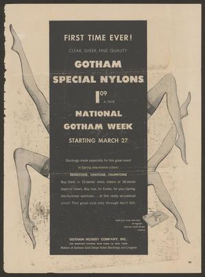 Primary view of object titled '[LIFE Magazine clipping with nylon advertisement and art and culture article]'.