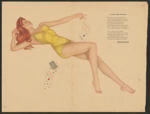 Primary view of object titled '[Esquire Magazine Varga Girl Illustration: Curves are Trumps ]'.