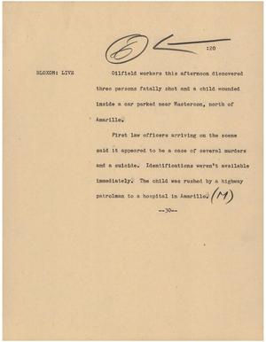 Primary view of object titled '[News Script: Oilfield]'.