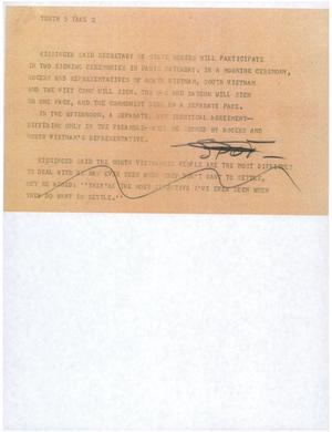 Primary view of object titled '[News Script: Signing ceremony]'.