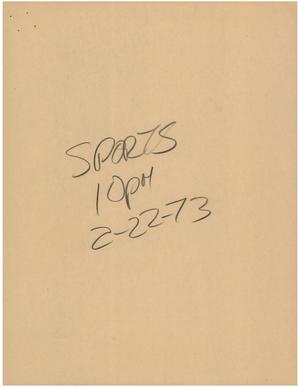 Primary view of object titled '[News Script: 10 PM sportss]'.