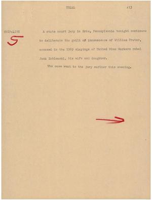 Primary view of object titled '[News Script: Trial]'.