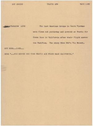 Primary view of object titled '[News Script: Travis AFB]'.