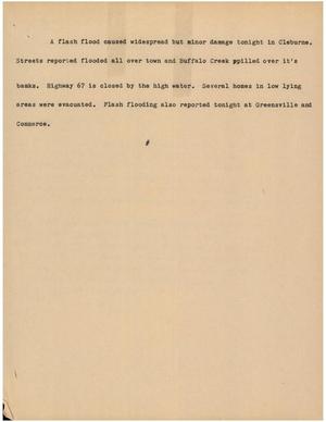 Primary view of object titled '[News Script: Flash floods]'.