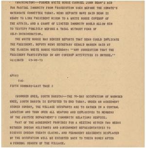 Primary view of object titled '[News Script: Watergate prosecution]'.