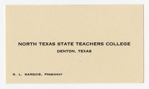 Primary view of object titled '[Commencement Note Card for North Texas State Teachers College, 1925]'.