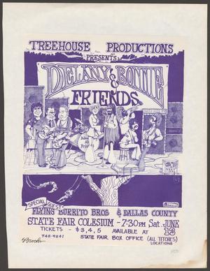 Primary view of object titled '[Delany & Bonnie & Friends Concert Poster]'.