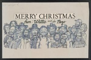 Primary view of object titled '[Merry Christmas from Willie and the Boys Illustration]'.